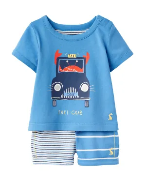 Joules Baby Short Sleeve Short Set - Whitby Blue