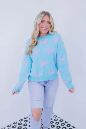 ***Kacey Bow Knit Sweater - 2 Colors SAMPLE
