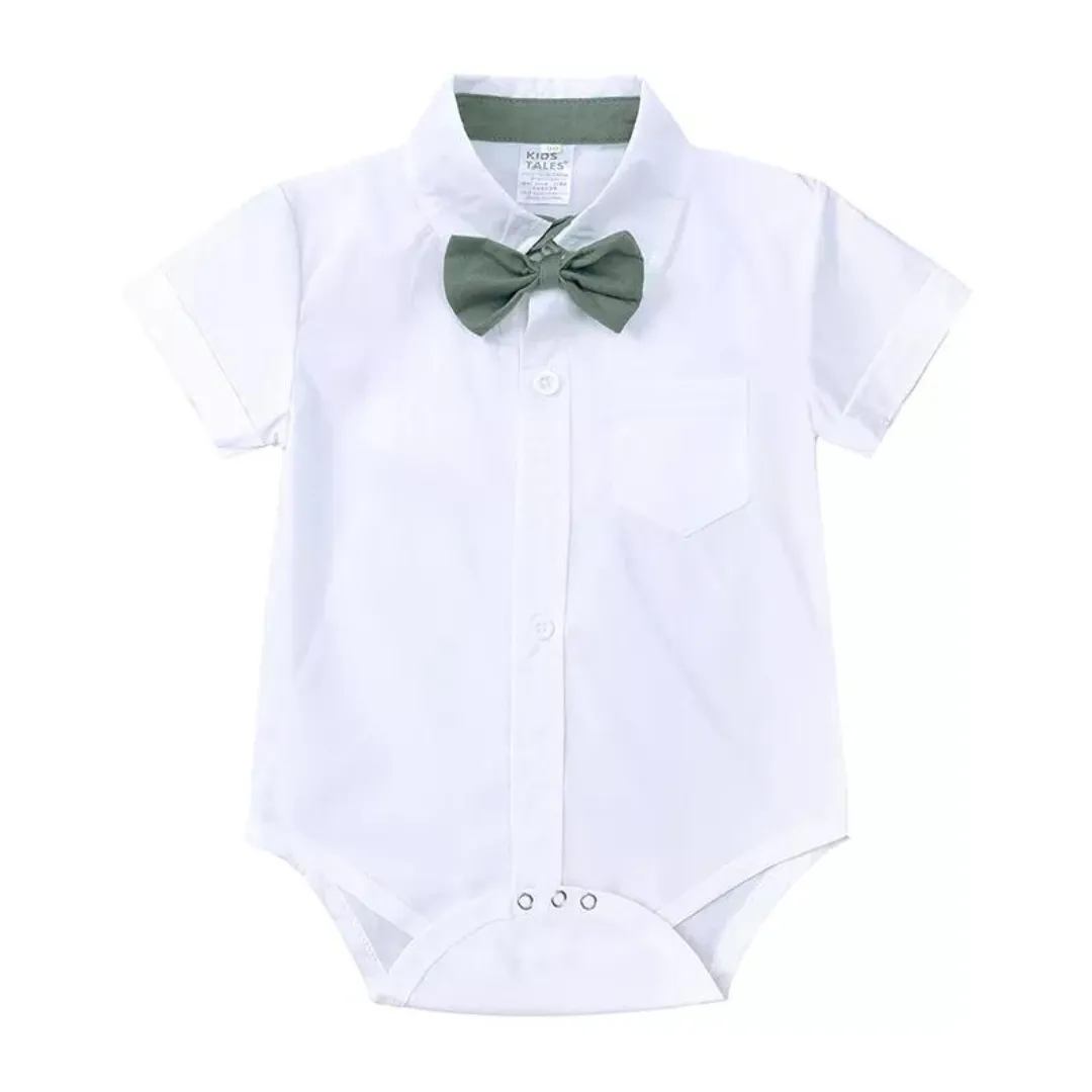 Kids Tales Boy's Shorts, Braces and Shirt Sets - Pink
