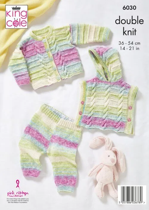 King Cole 6030 Hoody, Cardigan & Leggings
