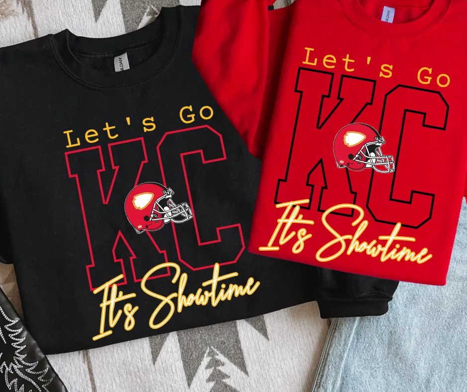 Let's GO KC It's Showtime Black Tee or Sweatshirt