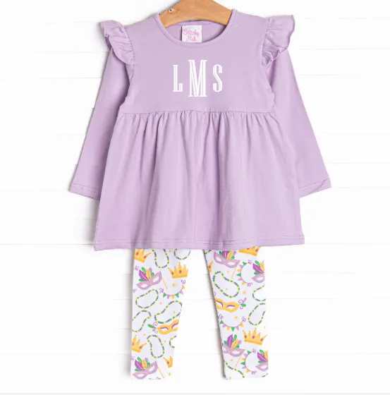 Life of the Mardi Legging Set, Purple