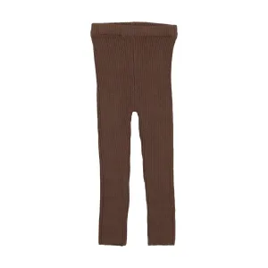 Lil Legs Knit Leggings - Brown