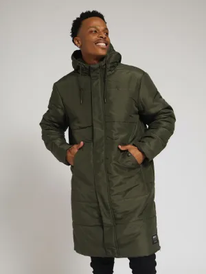 Long Sleeve Puffer Parka Jacket - Fatigue