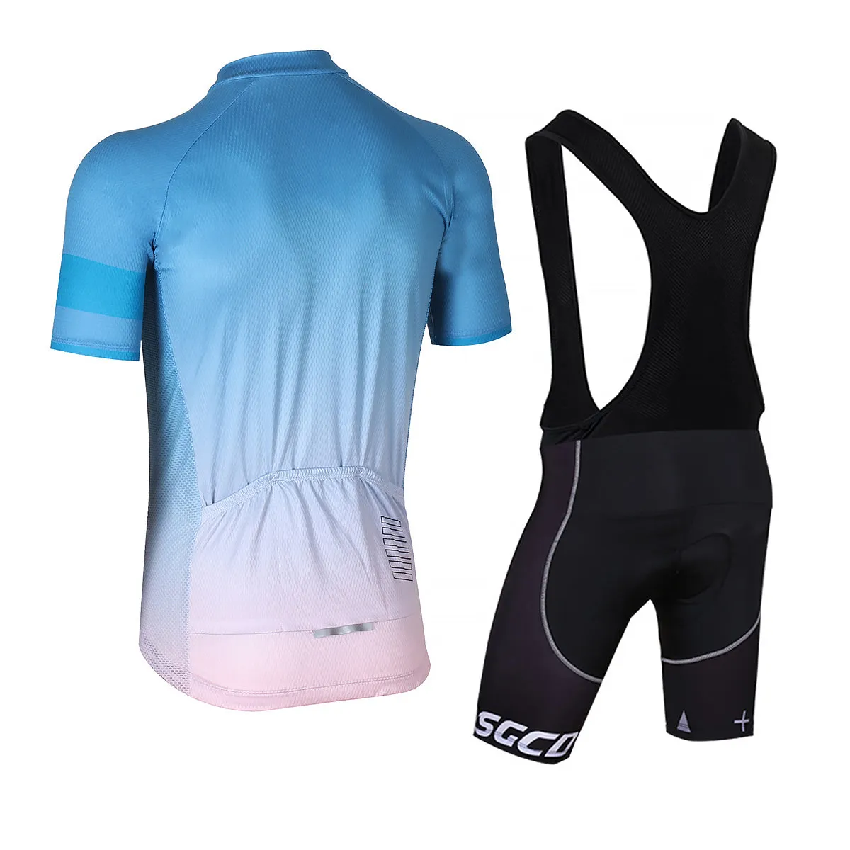 LQSGCD BS-020 Cycle jersey & Bib shorts Set |  LQSGCD BS-020 半袖サイクルジャージ＆ビブショーツ上下セット　ブラック・ホワイト　2021年モデル