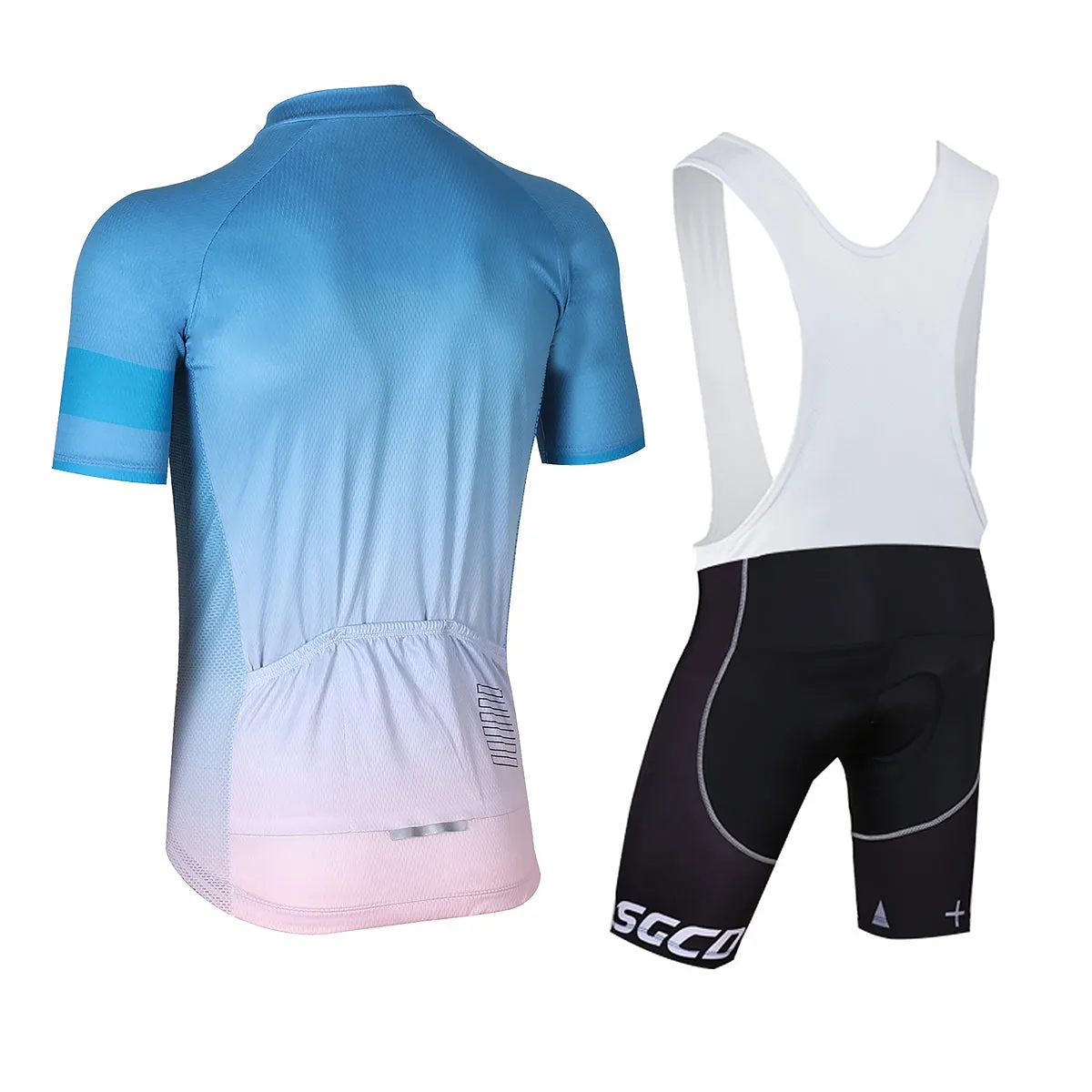 LQSGCD BS-020 Cycle jersey & Bib shorts Set |  LQSGCD BS-020 半袖サイクルジャージ＆ビブショーツ上下セット　ブラック・ホワイト　2021年モデル