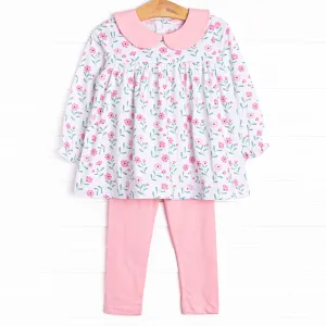 Mae Magnolia Legging Set, Pink