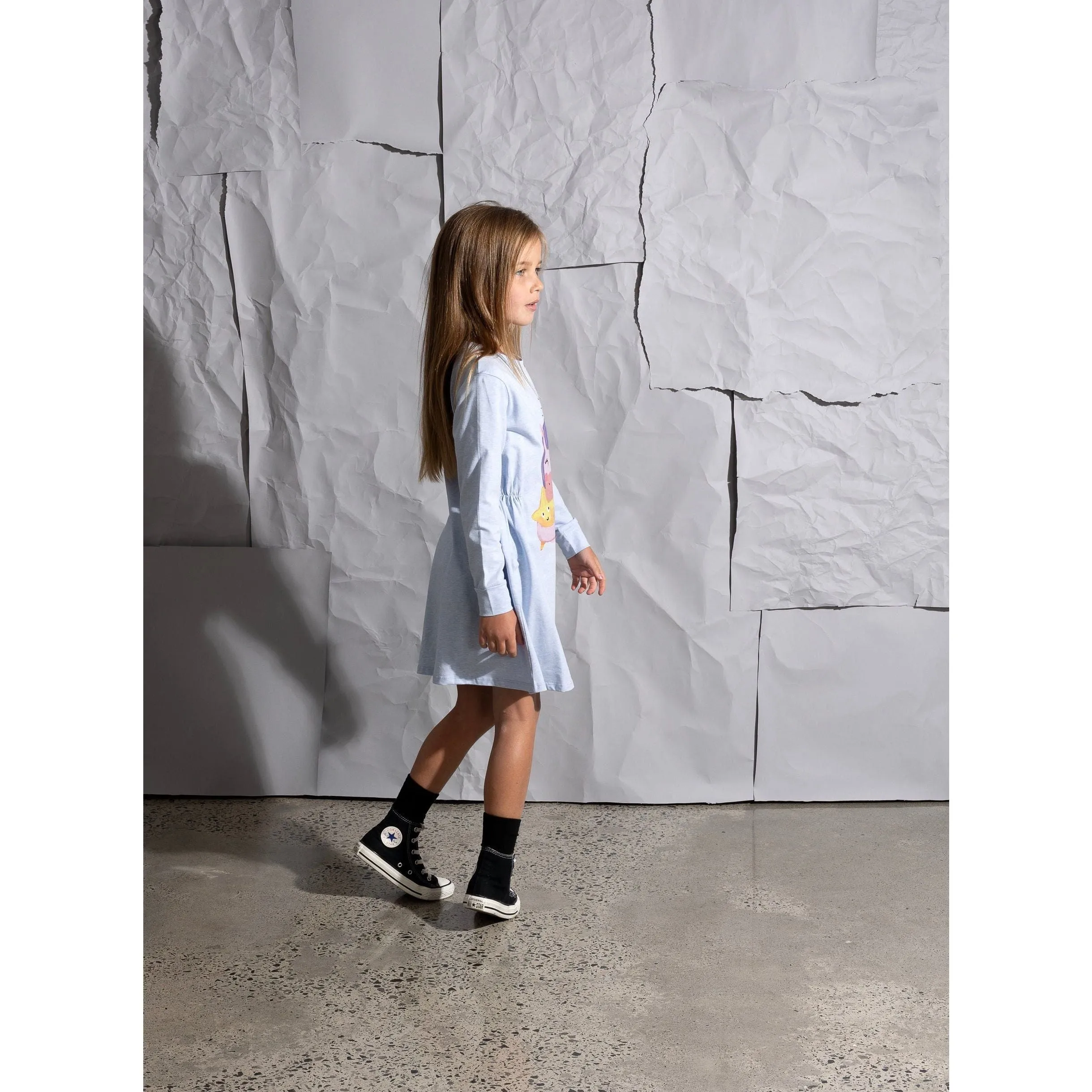 Magical Friends Dress - Cornflower Marle