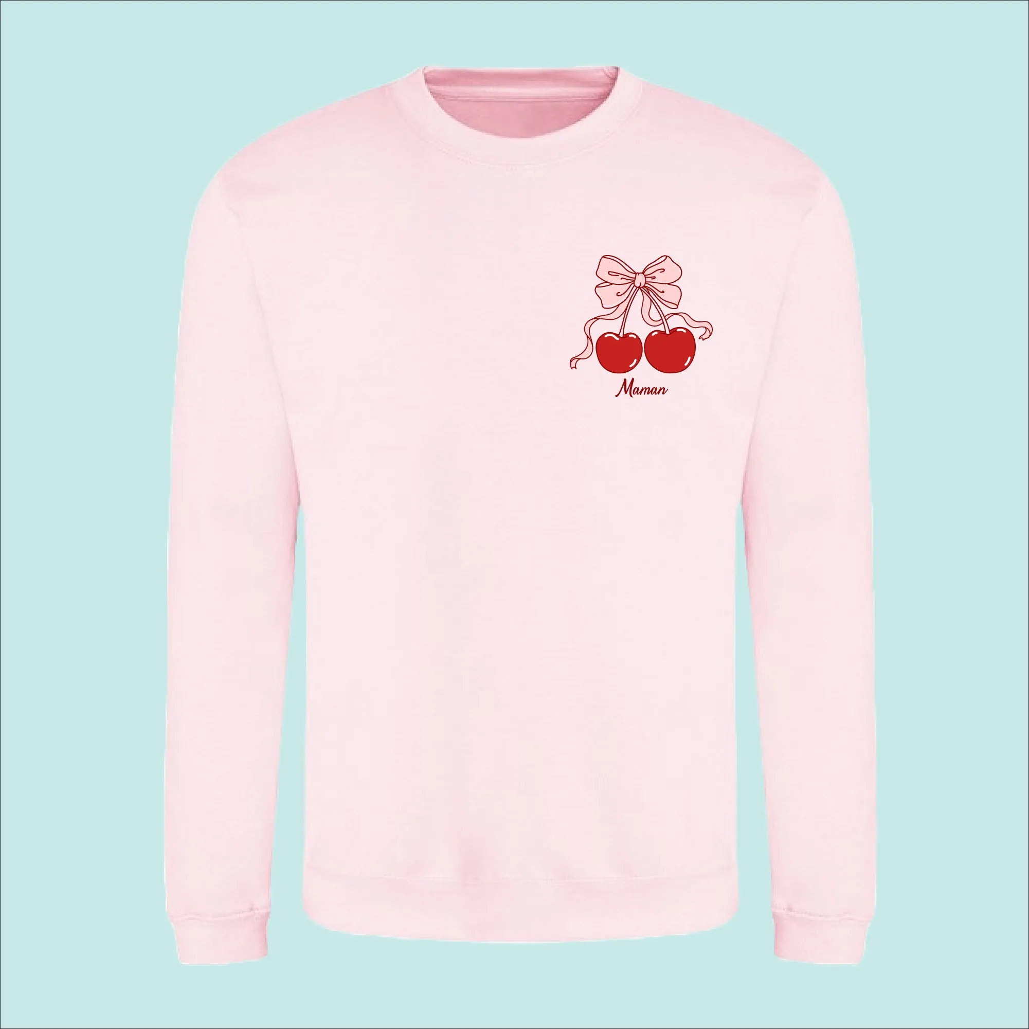 Maman Mon Cheri Matching Cherry Sweatshirt Set