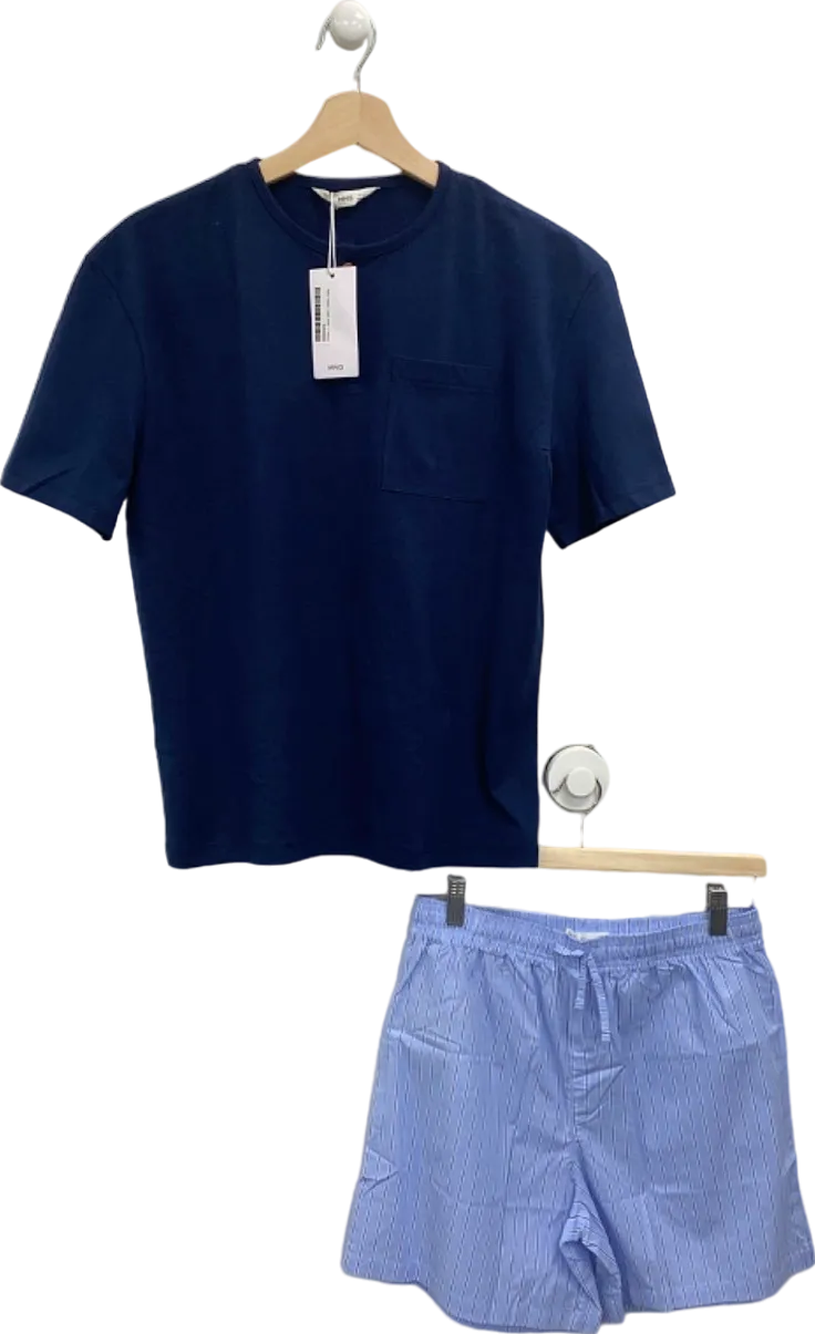Mango Navy Pyjama Set Boys UK Age 13-14