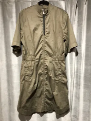 Marc Cain Army green Full Zip Cotton Dress