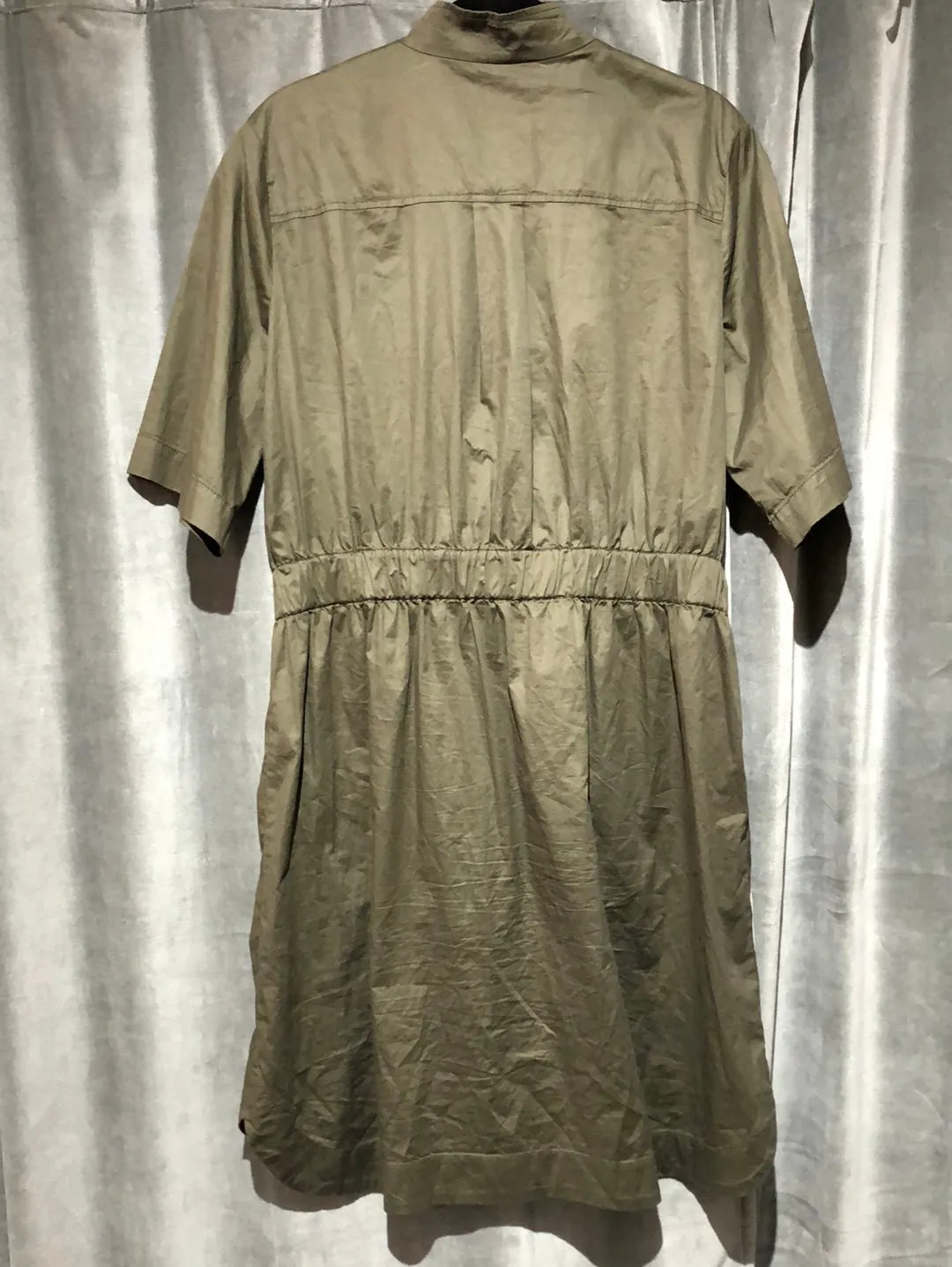 Marc Cain Army green Full Zip Cotton Dress