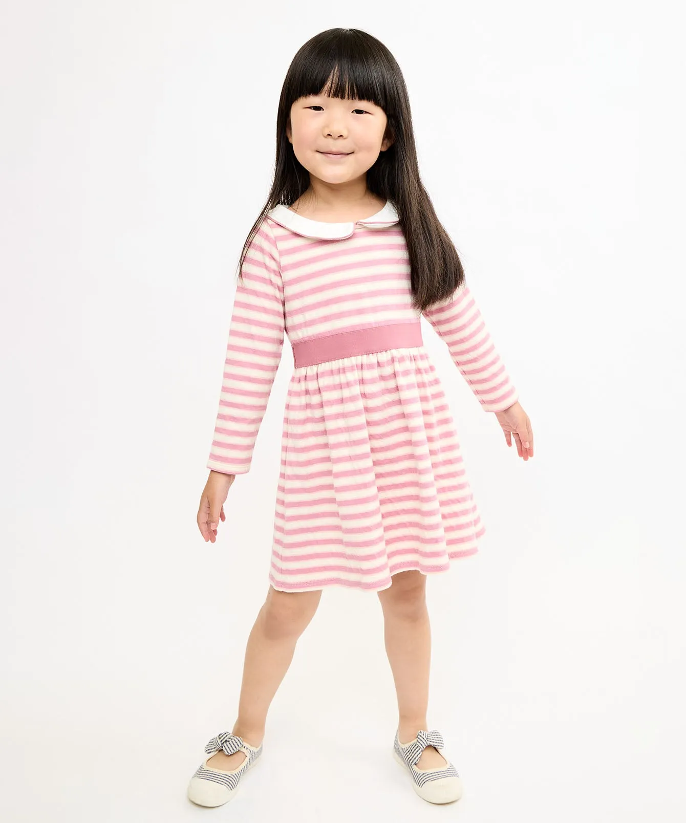 Marie Clare Dress, Rose Rugby Stripe