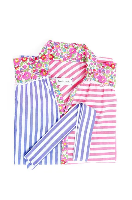 Marshmallow Dress in Pink and Purple Stripe