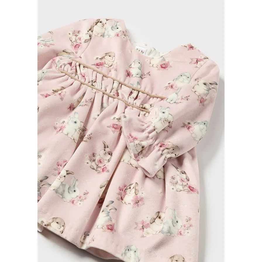 Mayoral Blush Bunny Print Dress