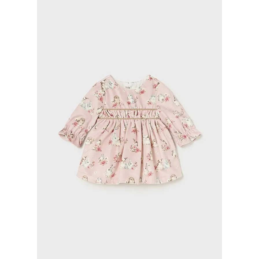Mayoral Blush Bunny Print Dress