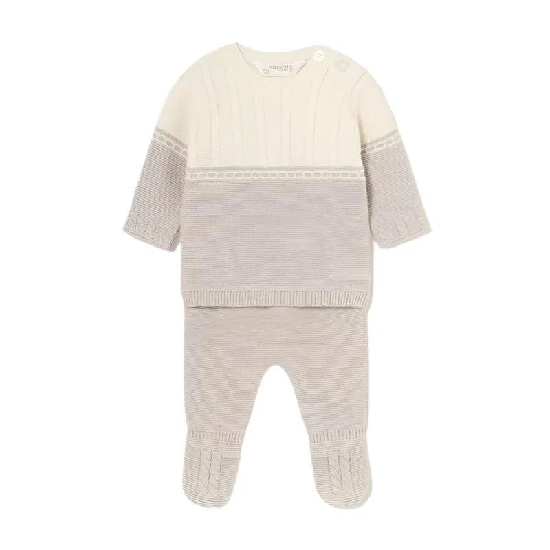 Mayoral  Boy Cable Knit Jumper and Leggings Set