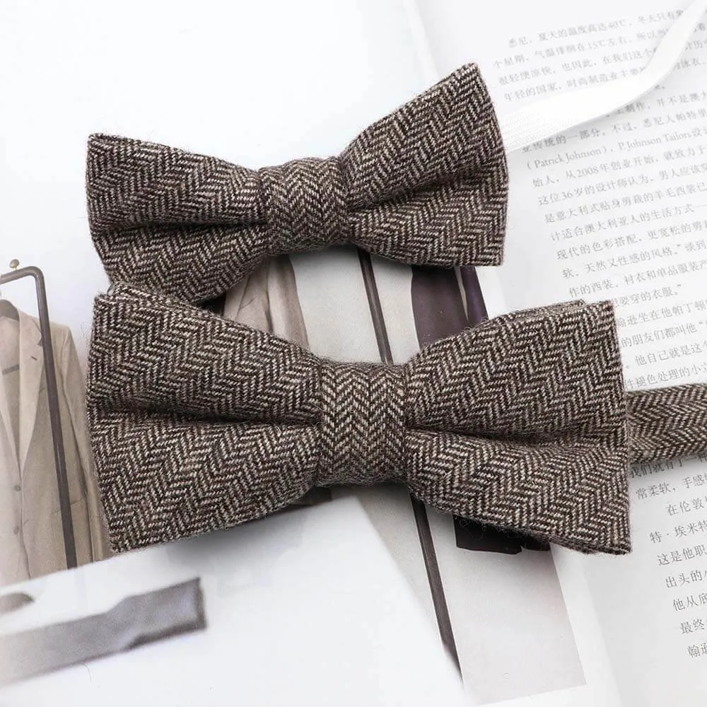 Mr and Master Cashmere Wool Bow Tie Sets