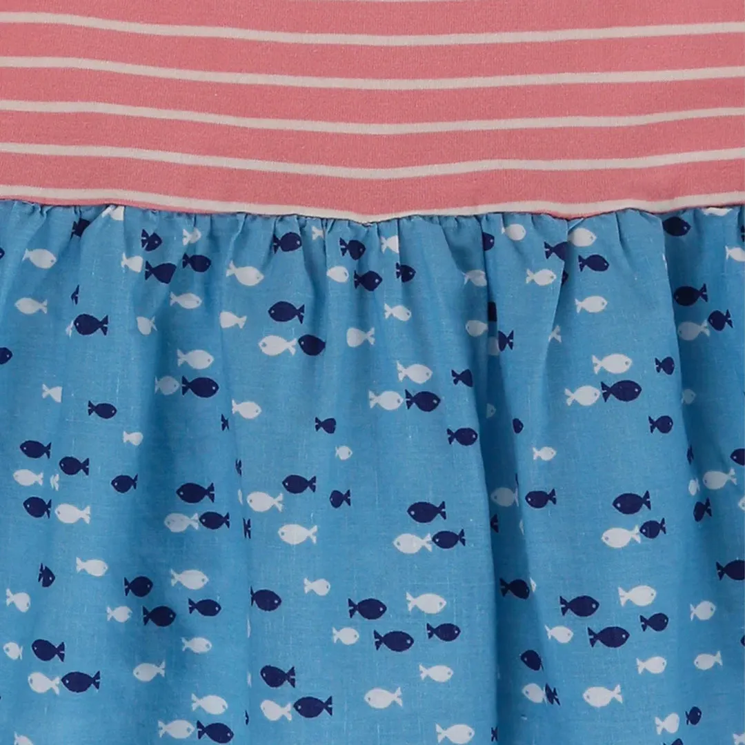 Multicoloured Fish Print Dress