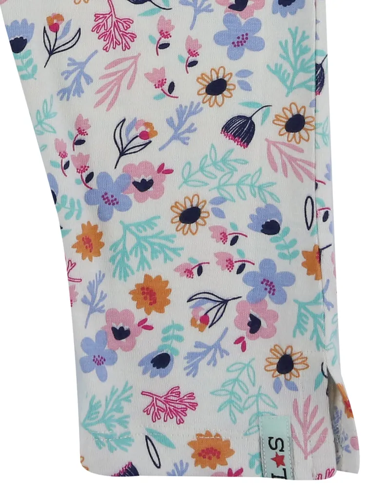 Multicoloured Floral Print Leggings