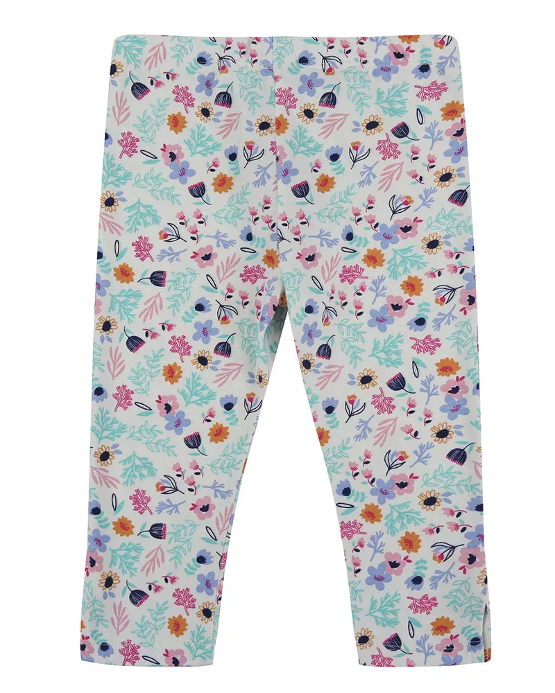 Multicoloured Floral Print Leggings