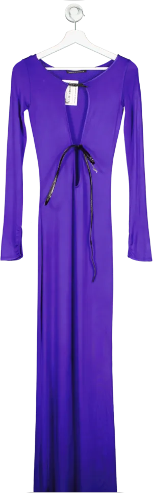 Museum of Fine Clothing Lolly Purple Jersey Long Dress UK 8