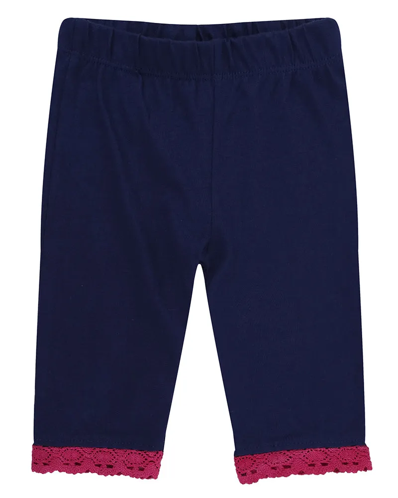 Navy Plain Leggings