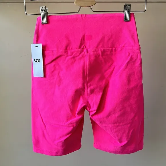 NWT Ugg Rilynn high rise neon biker short organic cotton stretchy contour