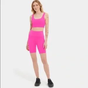 NWT Ugg Rilynn high rise neon biker short organic cotton stretchy contour