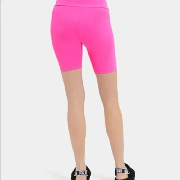 NWT Ugg Rilynn high rise neon biker short organic cotton stretchy contour