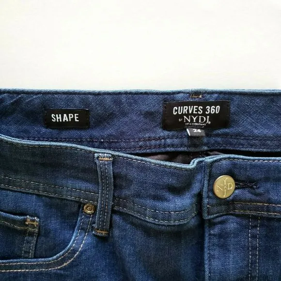 NYDJ Gladiator Shorts Cut-Off Blue Jeans NEW $89