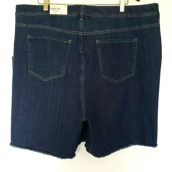 NYDJ Gladiator Shorts Cut-Off Blue Jeans NEW $89
