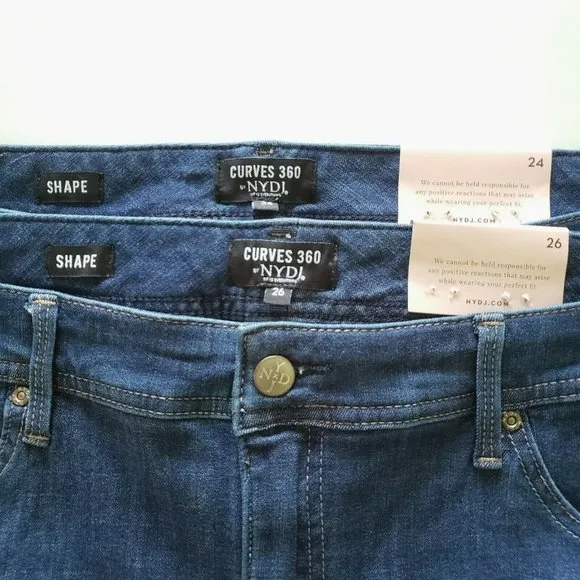 NYDJ Gladiator Shorts Cut-Off Blue Jeans NEW $89