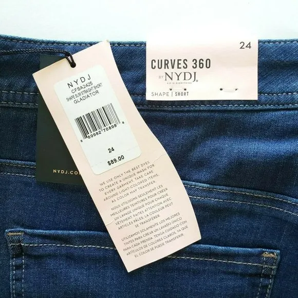 NYDJ Gladiator Shorts Cut-Off Blue Jeans NEW $89