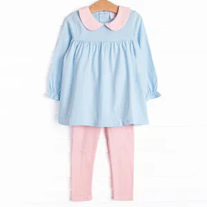 Olivia Legging Set, Pink and Blue