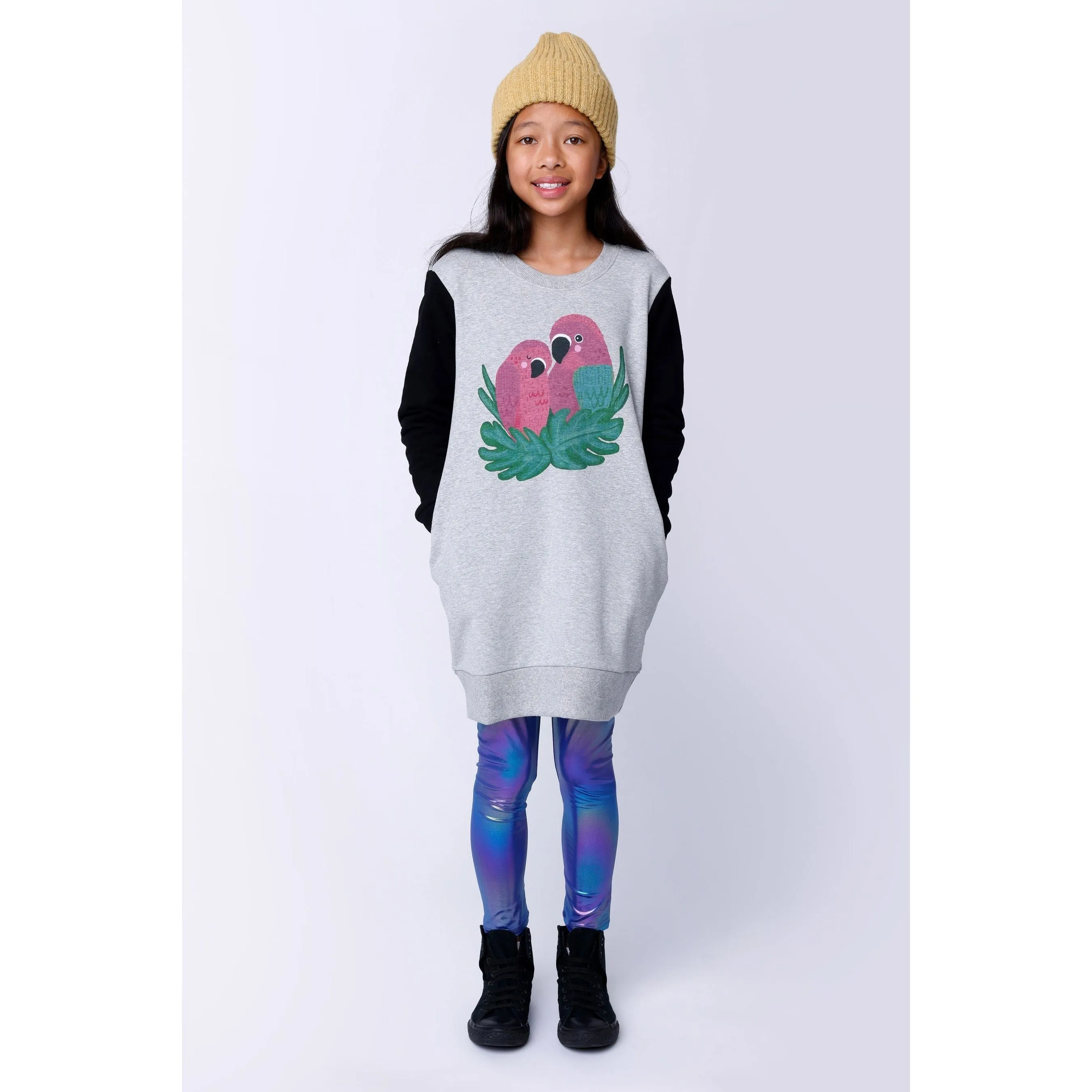 Parrot Pair Furry Dress
