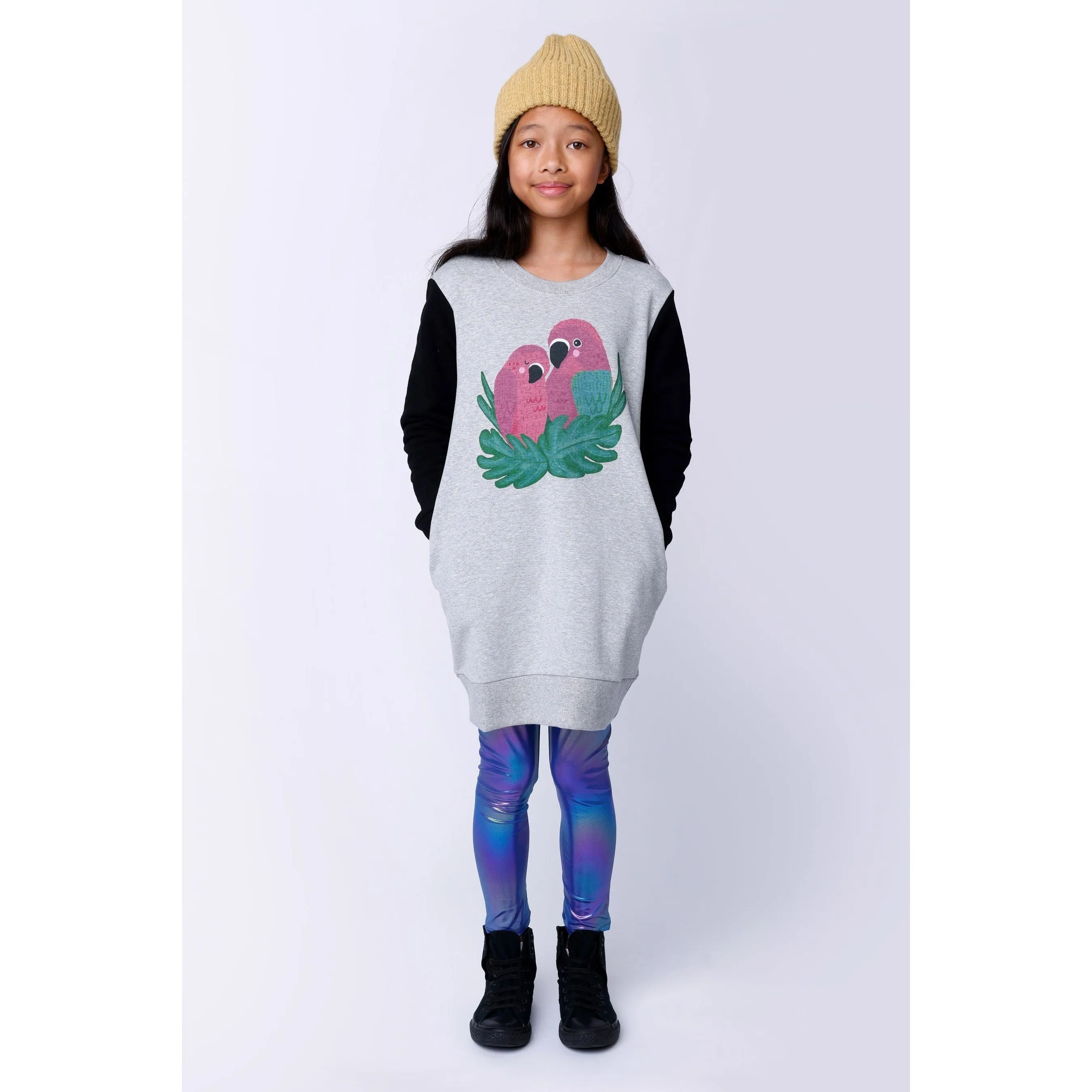 Parrot Pair Furry Dress