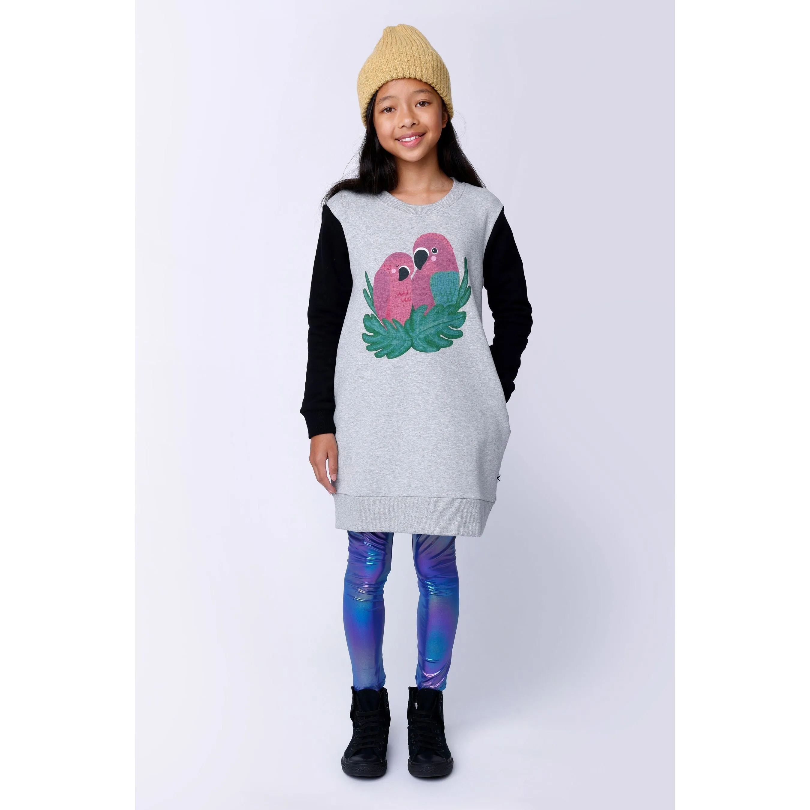 Parrot Pair Furry Dress