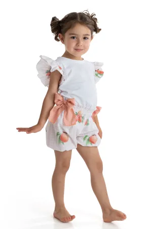 PEACHES Cotton T-Shirt & Shorts