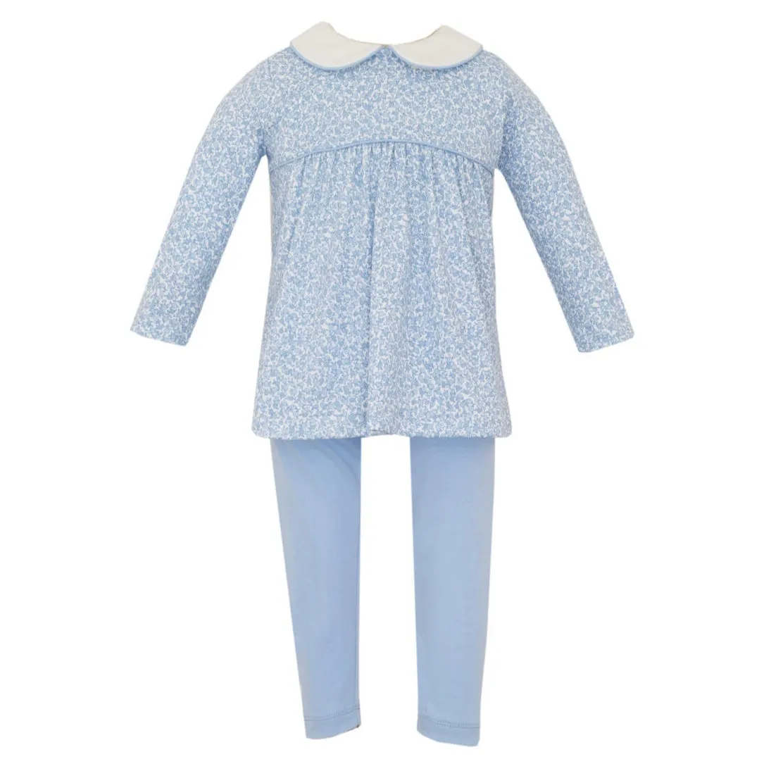 Petit Bebe Blue Liberty Floral Tunic Set