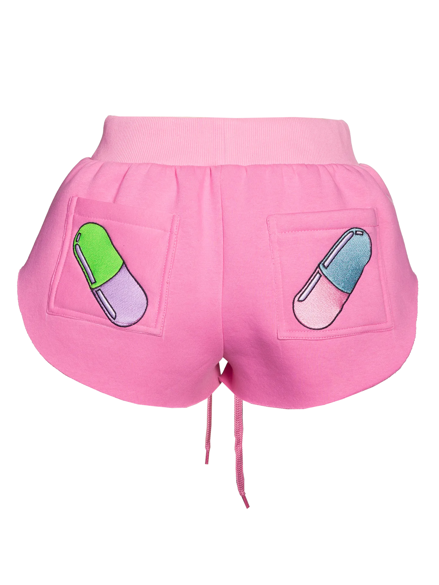 Pink Embroidered Shorts