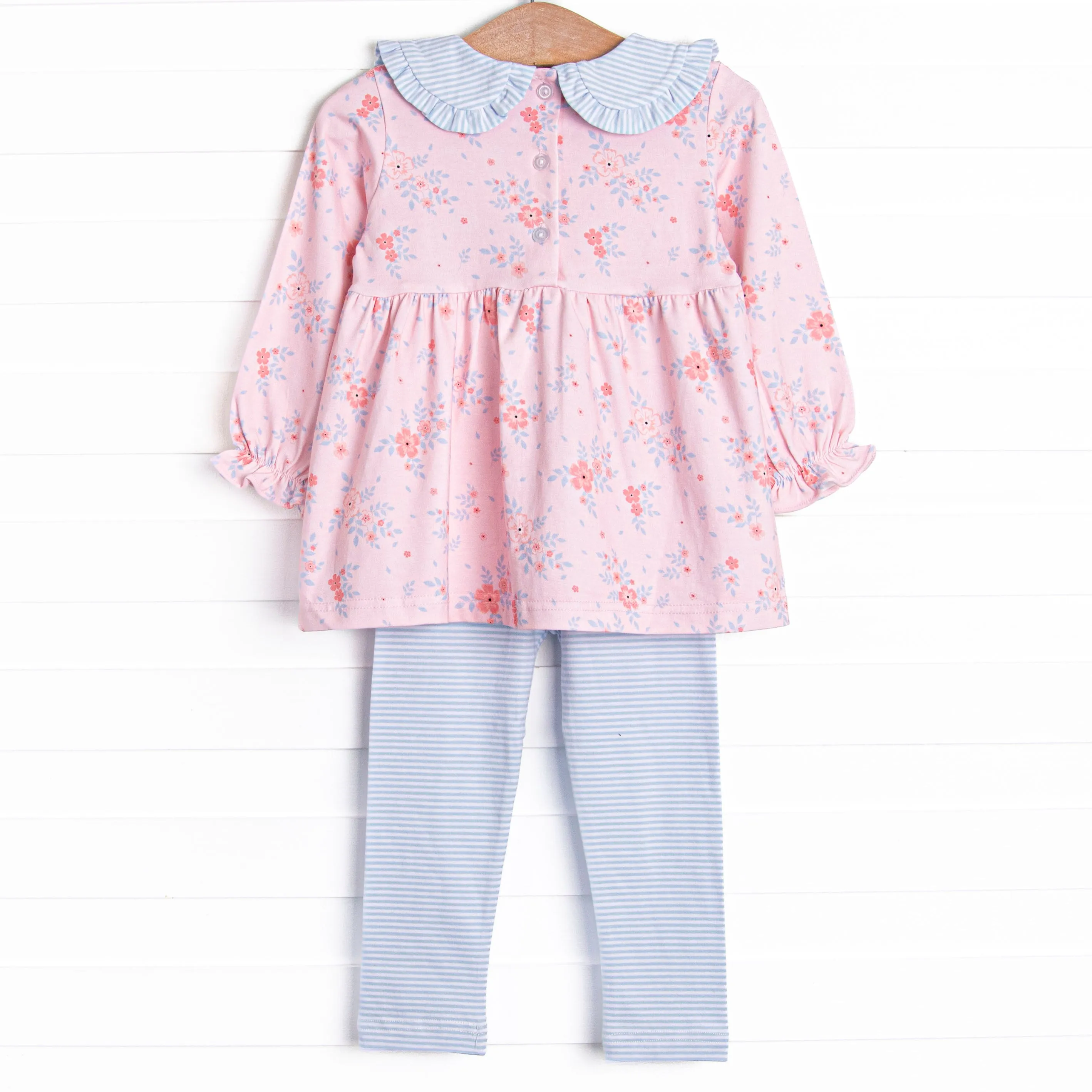 Pink Magnolia Petals Legging Set, Pink