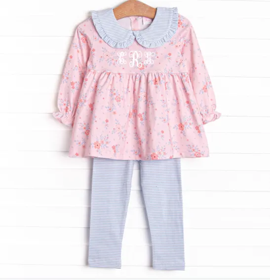 Pink Magnolia Petals Legging Set, Pink