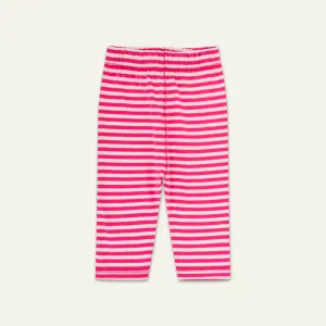 Pink Stripe Print Leggings