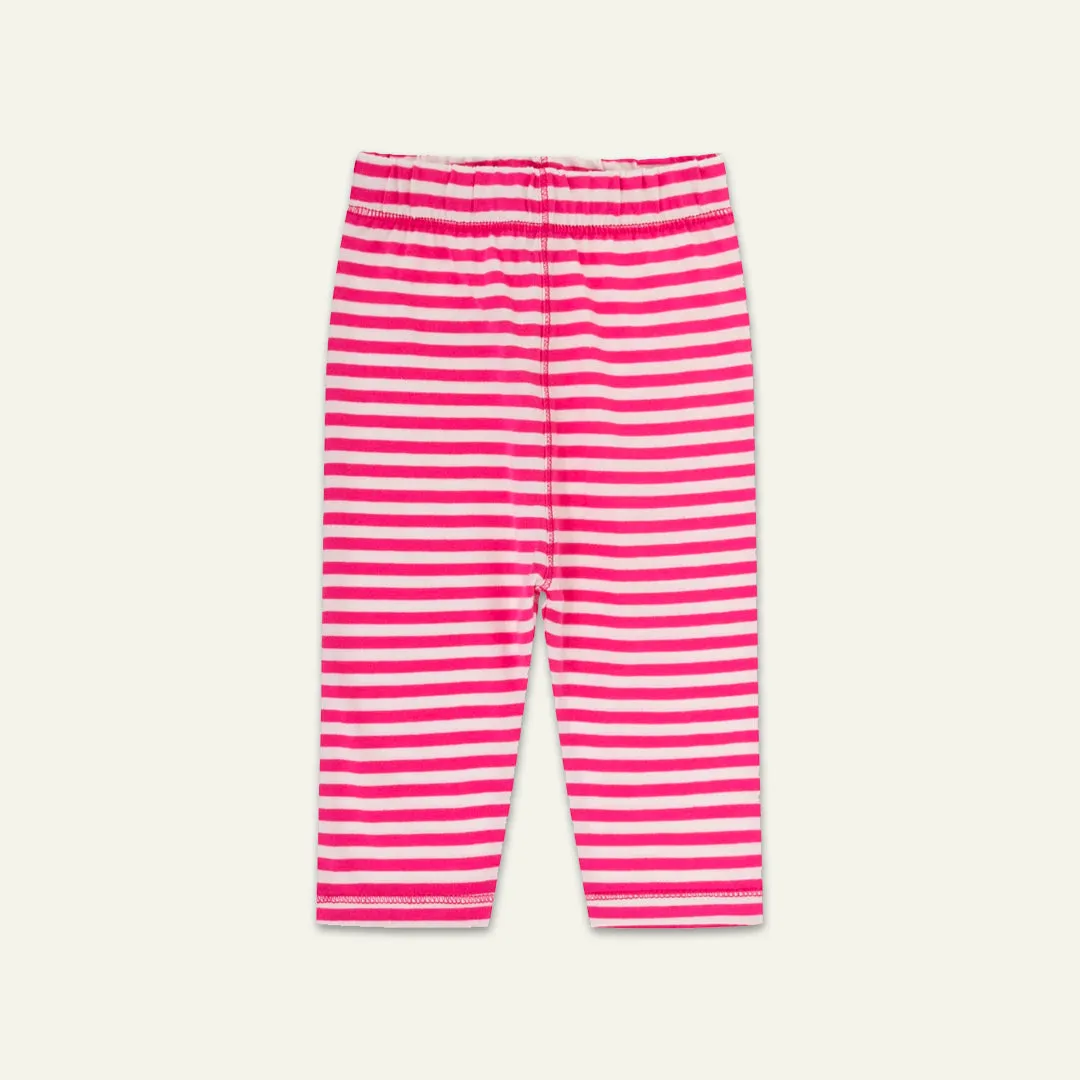 Pink Stripe Print Leggings