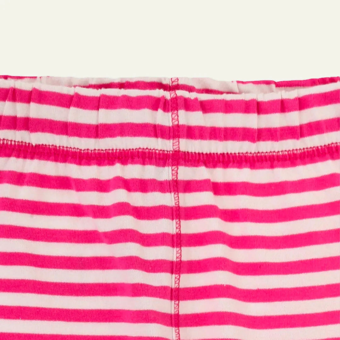 Pink Stripe Print Leggings