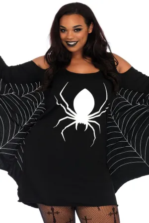 Plus Size Jersey Spiderweb Dress