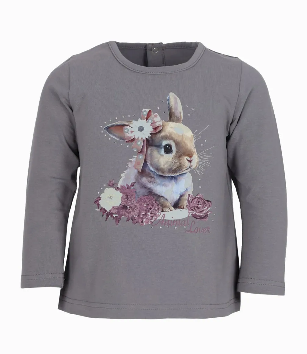 Polera bebé con conejo