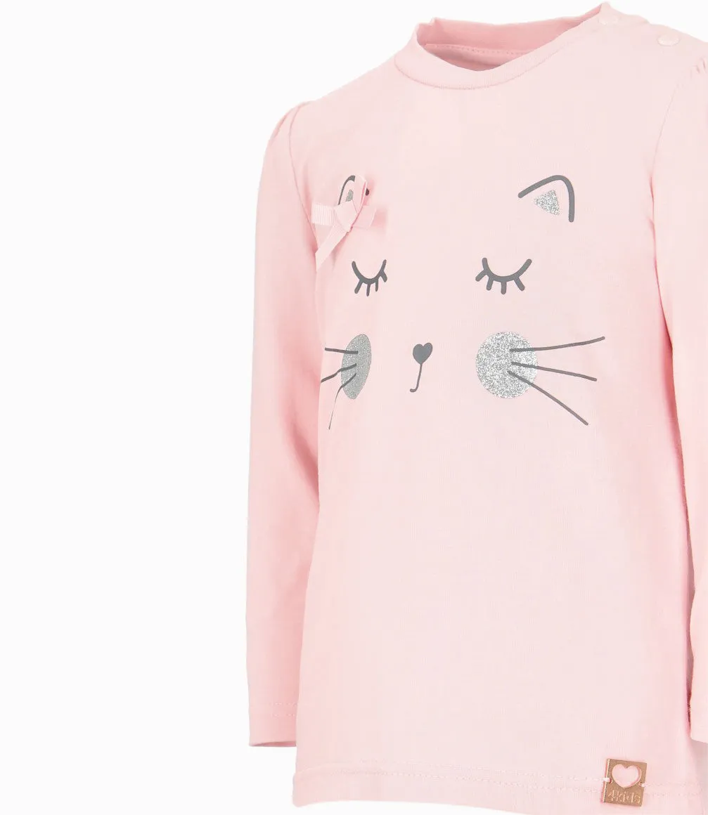 Polera bebé niña con gatito