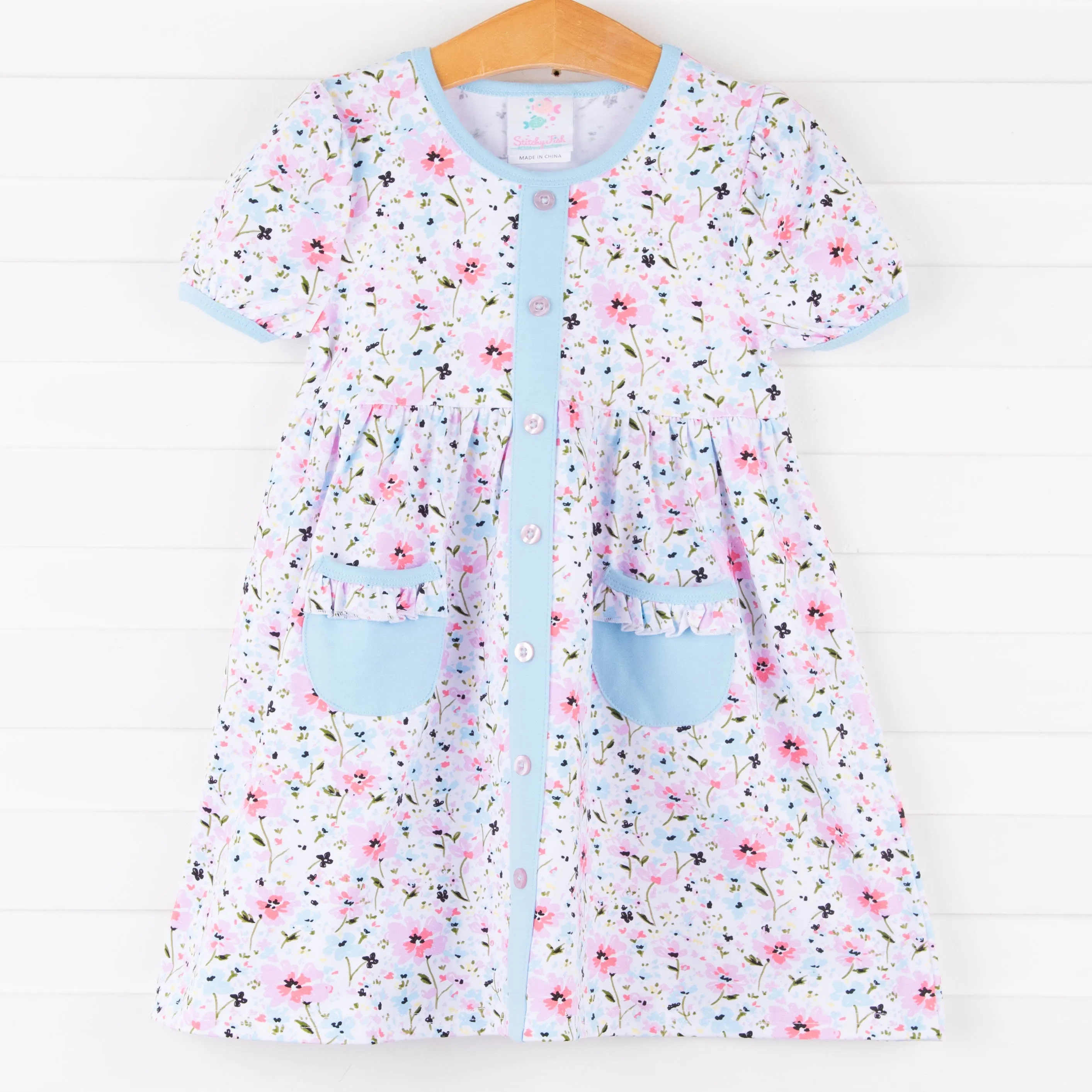Pretty Petals Dress, Blue